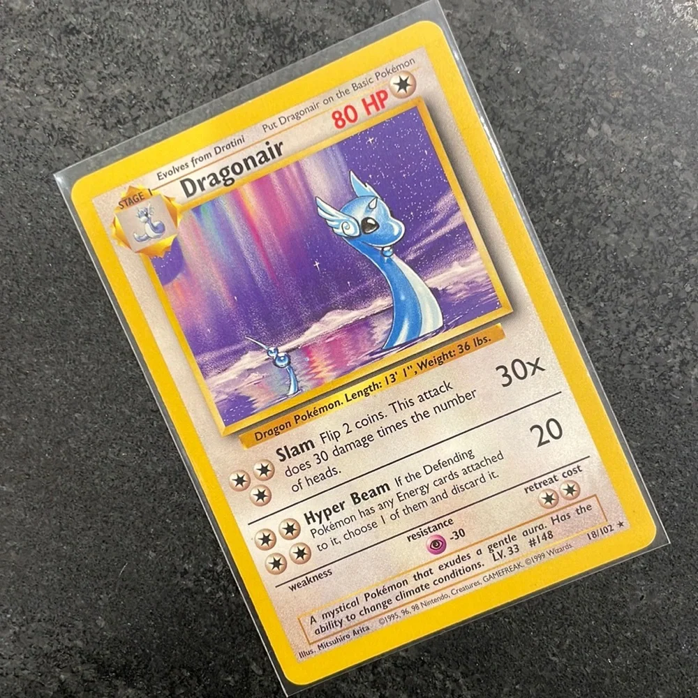 Pokémon Dragonair base set rare card - Picture 1 of 2